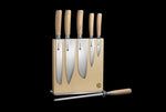 Damascus Steel Knife Set, 7-pc (Blonde)