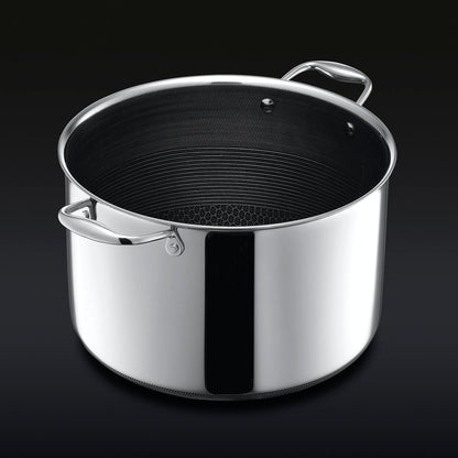 Hybrid Stock Pot with Lid, 10-Qt
